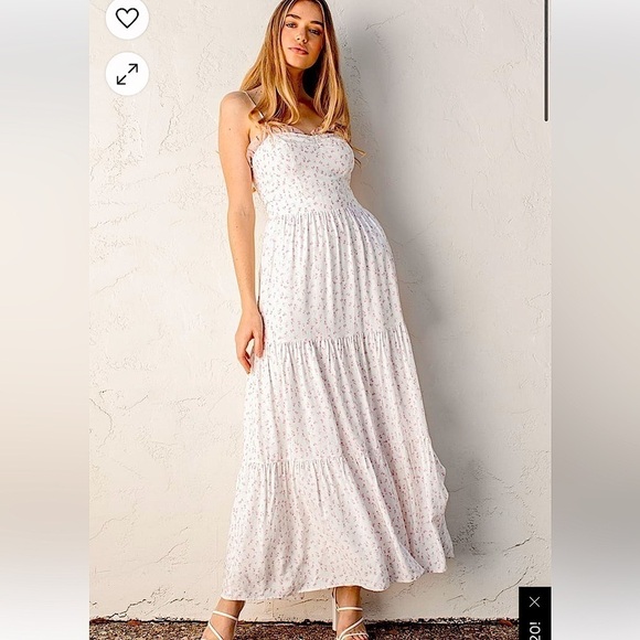Lulus Dresses & Skirts - Lulu's Simpler Times Cream Floral Print maxi M